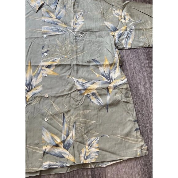 Vintage Tori Richard Men's Sz 2XL Short Sleeve Tropical Tree Leaf Hawaiian Shirt - Picture 3 of 14